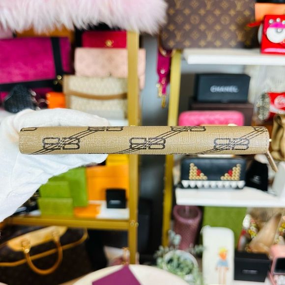 Balenciaga Unused Signature Continental Wallet BB Monogram Coated Canvas w/Dust - Picture 5 of 11